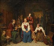 Per Eskilson Wedding preparations oil painting